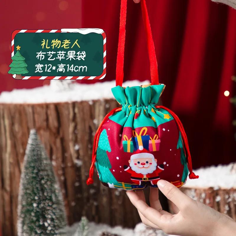 

Christmas Drawstring Gifts Bag Santa Claus New Year 2025 Large Candy Bag Cookie Packaging Bag Navidad Xmas New Year Gifts 2025 Other