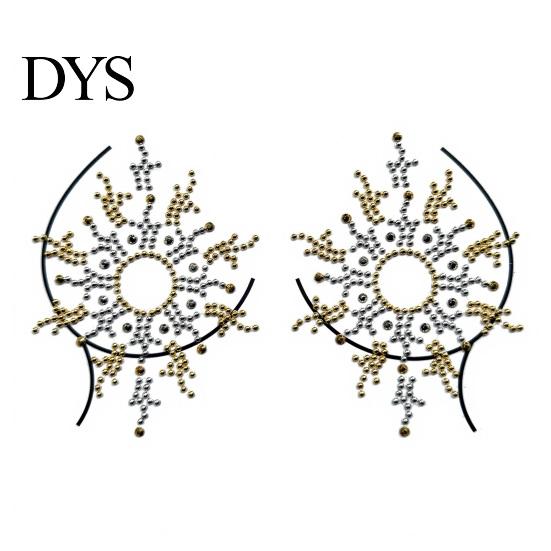 Temporary Face Jewelry Resin Rhinestone Tattoos, Self-Adhesive Faux Diamond Body Stickers Easy Apply Gems for Music Festival Party Makeup, Shiny Chest