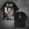 Demon Slayer Anime Vintage Washed T-Shirt, ,Gift for Anime Fans ,Tengen Uzui , Sound Hashira.
