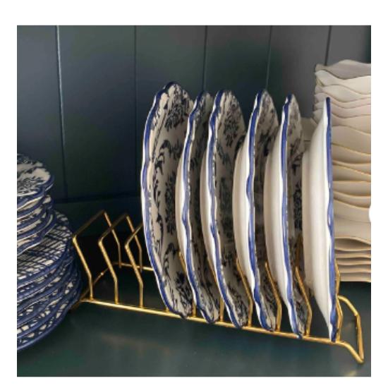 

DUBI - Подставка для тарелок и органайзер, 9 предметов, Gold, Kitchen Organizer