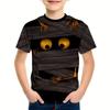 Barn T-shirt Rolig Monster Skelett Robot Mönster Tryck T-shirt Sommar Mode Pojkar O-ringning Lös Topp Kort Ärm Flickor T-shirts Kläder