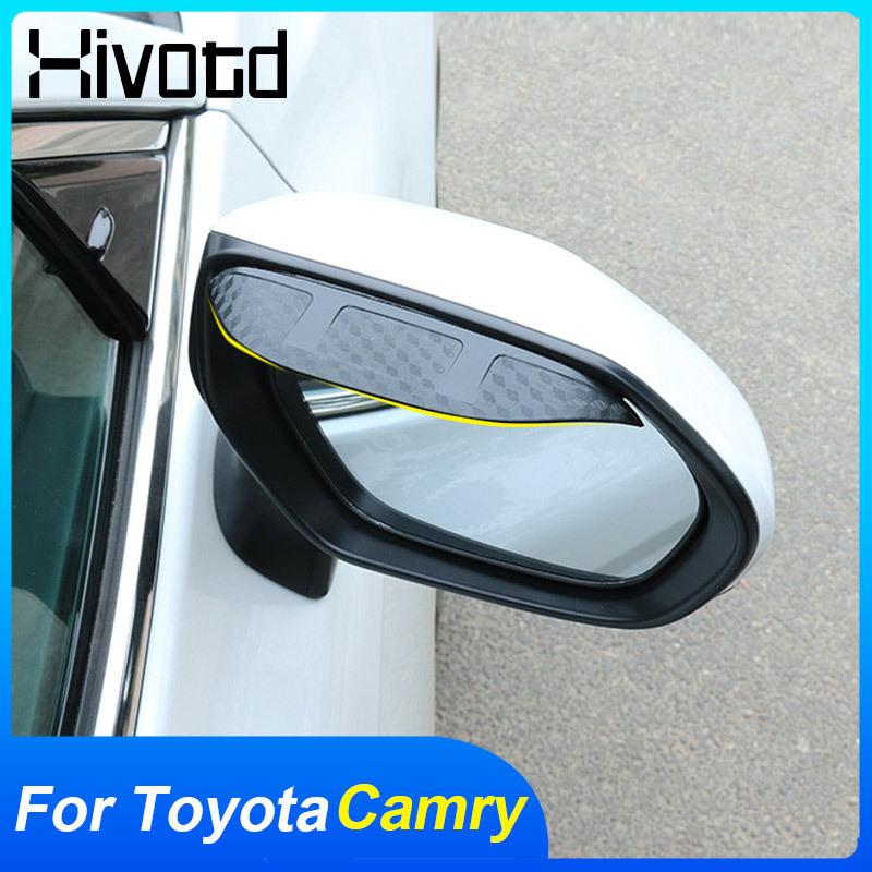 For Toyota Camry - Car Rearview Mirror Eyebrow Sunny Rain Visor Blade Shade Protector Covers Exterior Decoration Parts