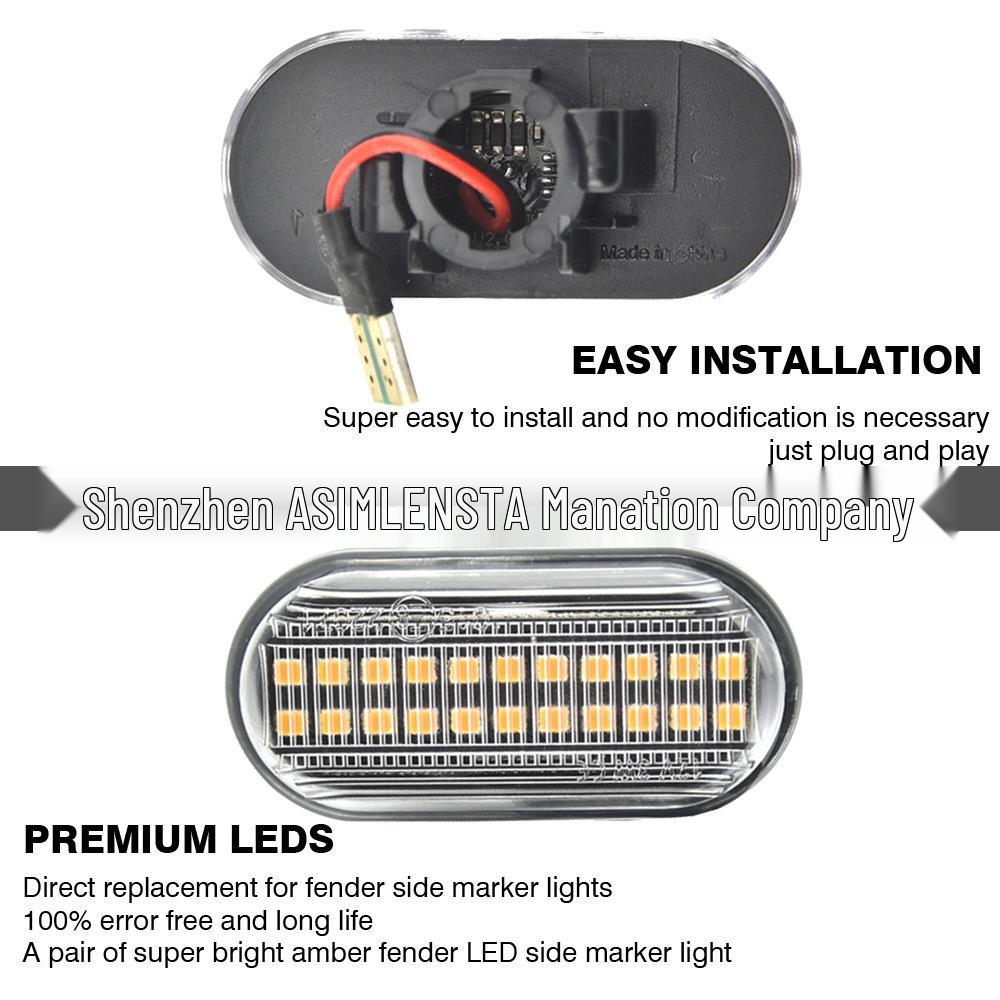 Kompatibler LED-Seitenblinker für Renault, Opel, Nissan, Dacia, Mercedes-Benz, Smart W453 Kotflügelleuchte.