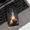 Launch the rocket Phone Case For Samsung S25,S24,S21,S22,S23,S30,Ultra,S20,Plus,Fe,Lite,Note,10,Black Cover