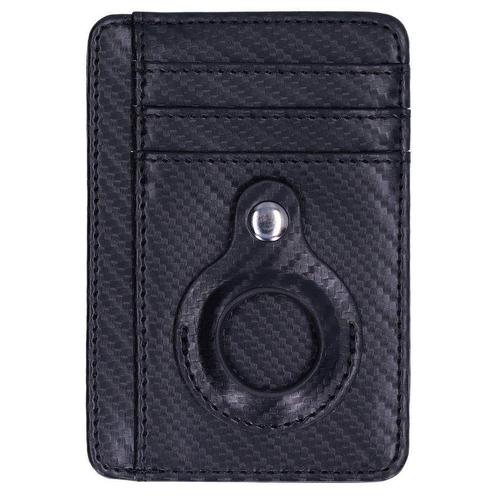 Anti Thief Card Holder Case Purse Trackable Credit Card Wallet with Locator Position for Daily Use Black