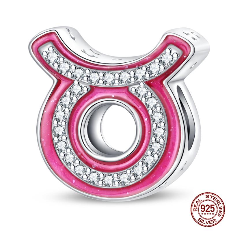 Original Charms Copper Lucky 12 Constellations Charm Beads Fit 3Mm Original Bracelet Women Diy Fine Jewelry Gift New In