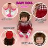 Kawaii Reborn Baby Girl Dolls Lifelike Face Fashion Clothes Companied Doll Birthday Christmas Gift Educational Toy 12inch Kid Friendly Entertaining