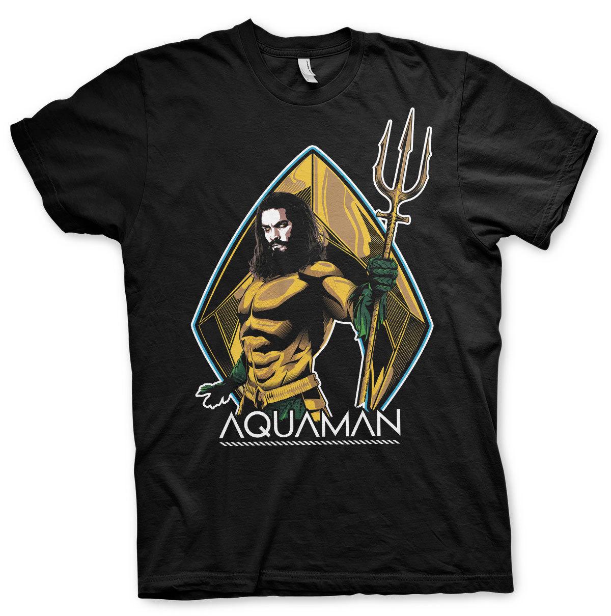 Officially Licensed Aquaman Men S T-Shirt S-XXL Sizes (Black) XXL