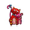 Cartoon personalized drip cat brooch niche drip animal corsage pin women's clothing accessories