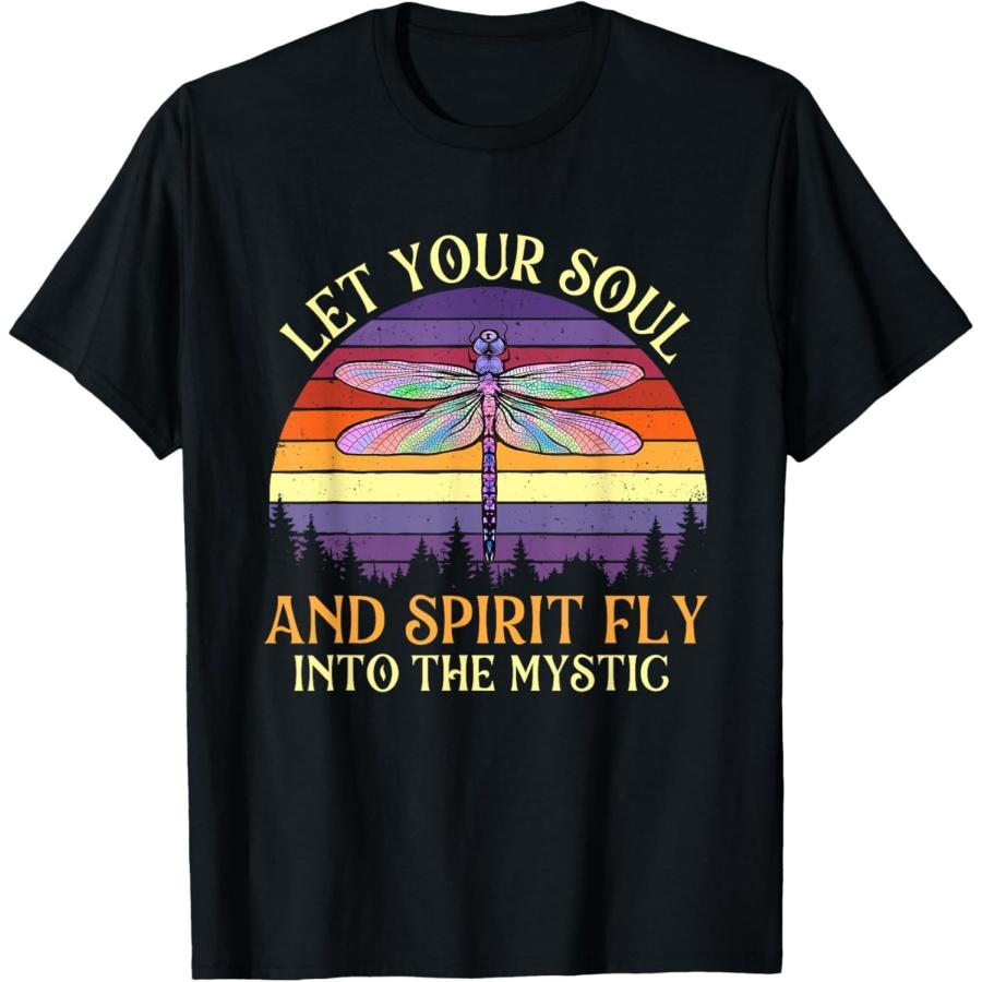Позвольте вашей душе и духу взлететь в мистическую футболку  Любитель Стрекоз  S