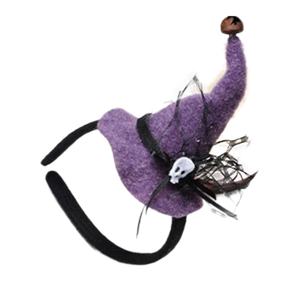 Halloween Witch Hat Hair Hoops Festive Headwear Cosplay Headpieces Party Costume Headband For Kids And Ladies