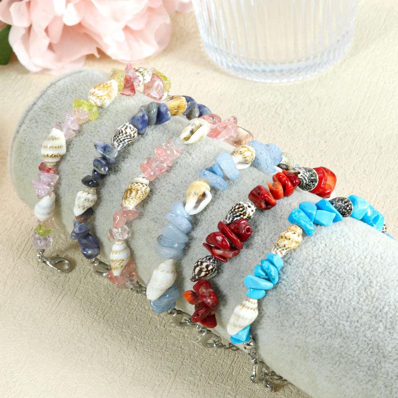 Bohemian Schelp Kralen Armbanden Voor Vrouwen Handgemaakt Onregelmatige Steen Kralen Armbanden Zomer Strand Sieraden