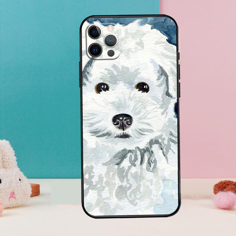 Bichon Frise Dog Puppy Phone Case For iPhone 17 Air 16 15 14 13 12 11 Pro Max 12 13 mini 15 16 Plus 16e Cover Coque