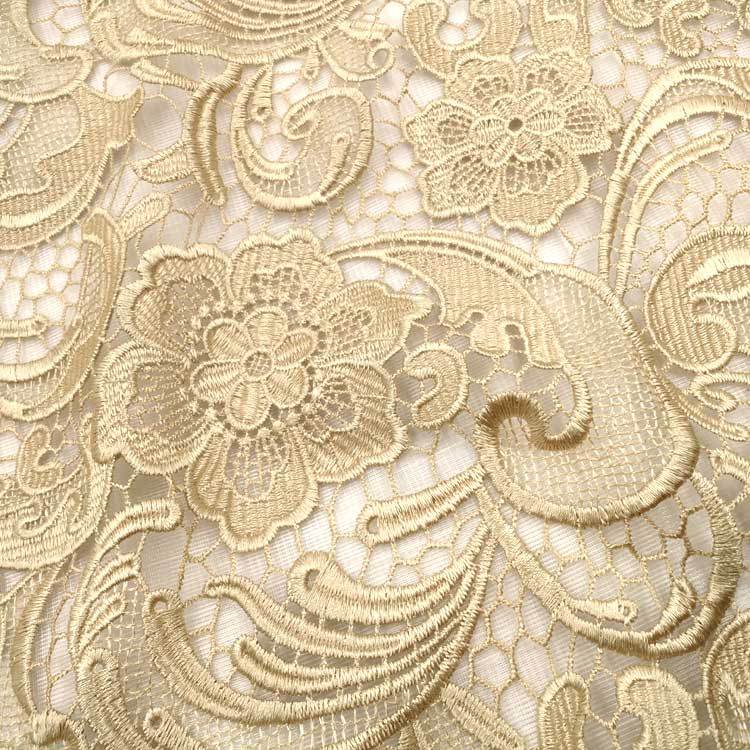 Dantelă Solubilă în Apă, Poliester Mătase Ușoară, Model Caju, Broderie Completă, Tridimensional, Gol, Material Brodat, Pânză Brodată