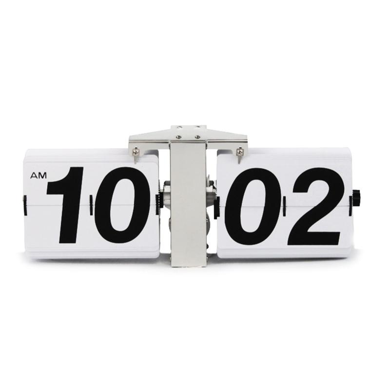 Flip Desk Clock Auto Flip Wall Mount Clock Battery Powered Large Numbers for Ideal Decoration for Home Office School Hotel Gifts