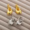 Luxury Clip-On Arch Earrings - Triomphe Inspired Gold-Tone Personalized Jewellery for Women's Fashion Gifts