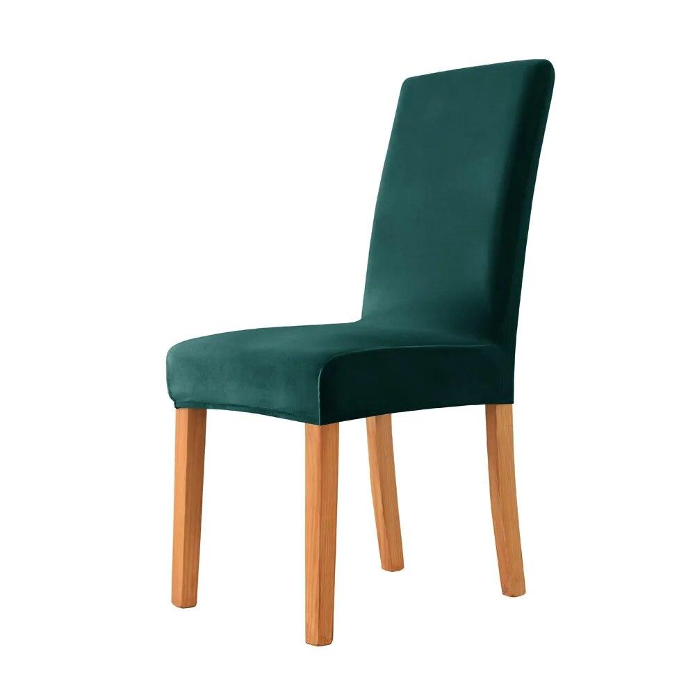 Velvet Fabric Chair Cover for Dining Room Wedding Hotel Banquet Soft & Comfortable Spandex Stretch Chair Covers  Home Decor Seat