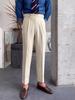 Pantaloni Eleganti da Uomo Resistenti alle Pieghe in Stile Britannico - Pantaloni da Abito Casual, Versatili ed Eleganti in Stile Francese
