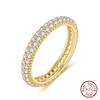 Effie Queen 1.5mm All Tennis Paved Cubiz Zircon Ring Sterling 925 Sliver Eternity Band Wedding Engagement Rings Jewelry SR320