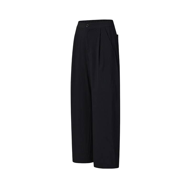 Fila Golf Series Solid Color Loose Woven Zipper Casual Pants Women Pants A11W625815F-BK