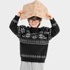 Boys' Winter Fair Isle Snowflake Round Neck Sweater