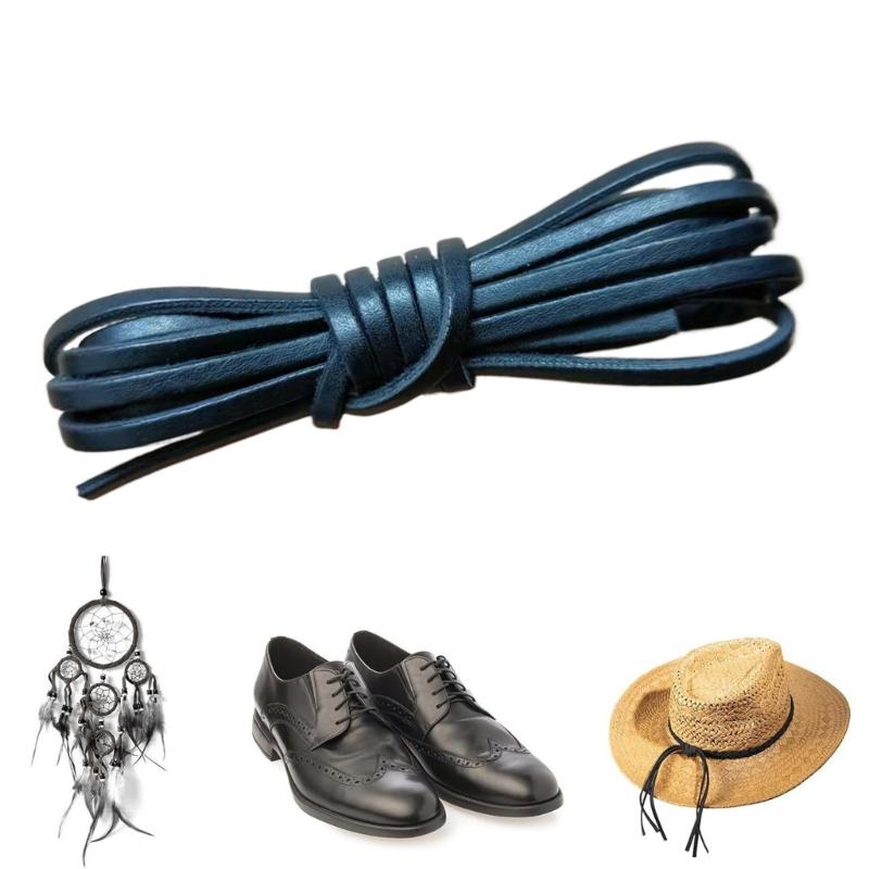 10.93 Yards 3mm Flache Lederschnur Lederband Lederkordel für Schmuckherstellung Halsketten Armbänder Schnürsenkel Basteln