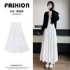 Witte rok dames lente nieuw hoge taille dunne a-lijn lange rok lente en herfst tutu rok ballet taart rok