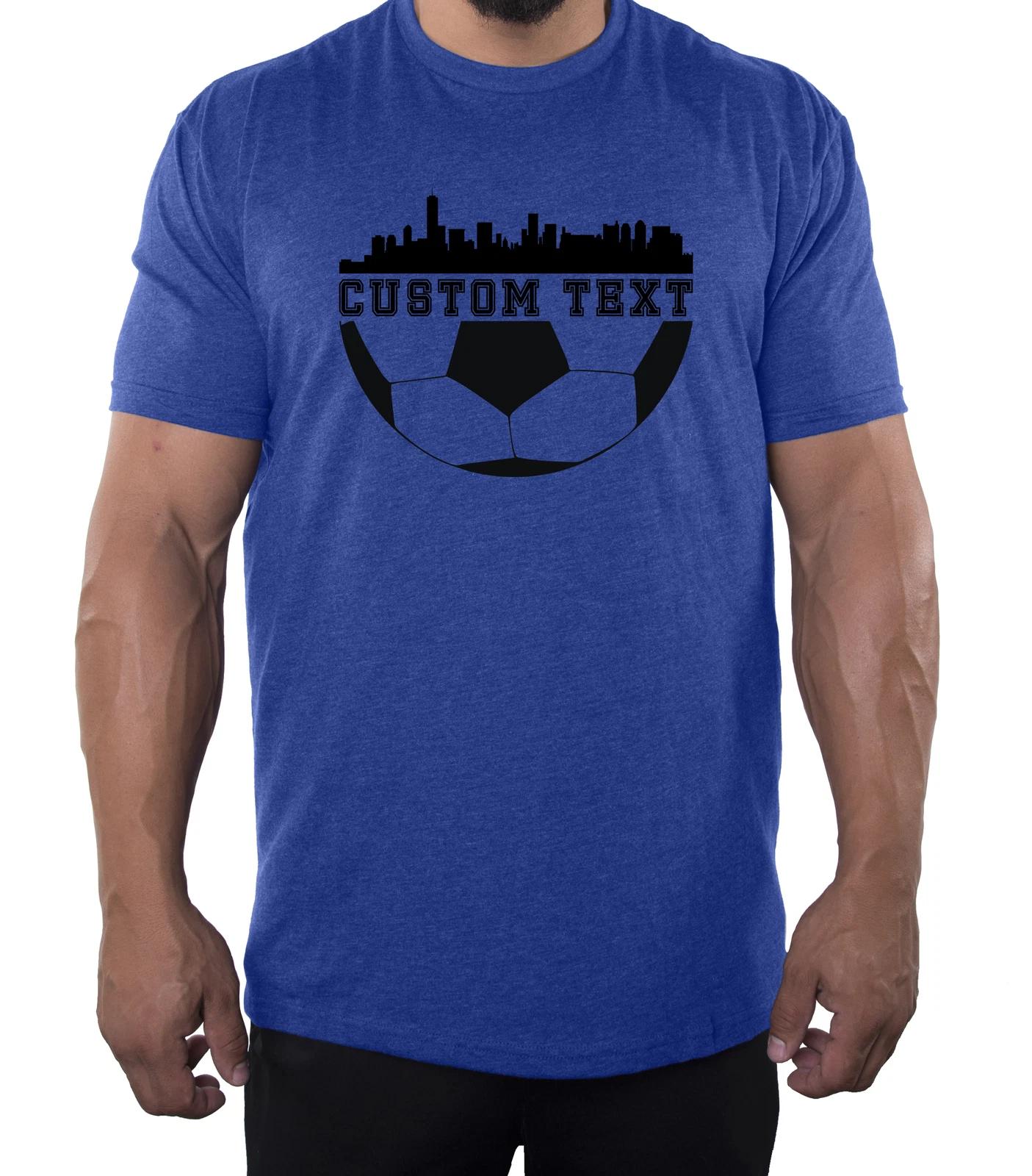 Custom Soccer T-Shirt with City Skyline personalized soccer T-Shirts for Men S