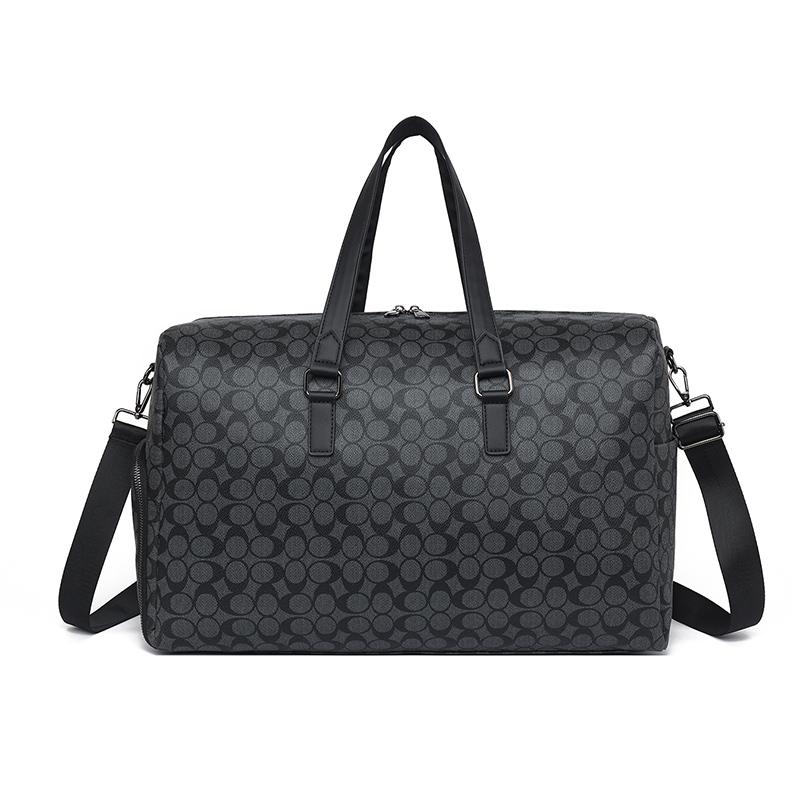 

Новые дорожные сумки большой вместимости для мужчин и женщин, модные сумки через плечо для коротких поездок, корейская версия, клетчатые сумки, сумки на плечо 48*30*24 чёрный