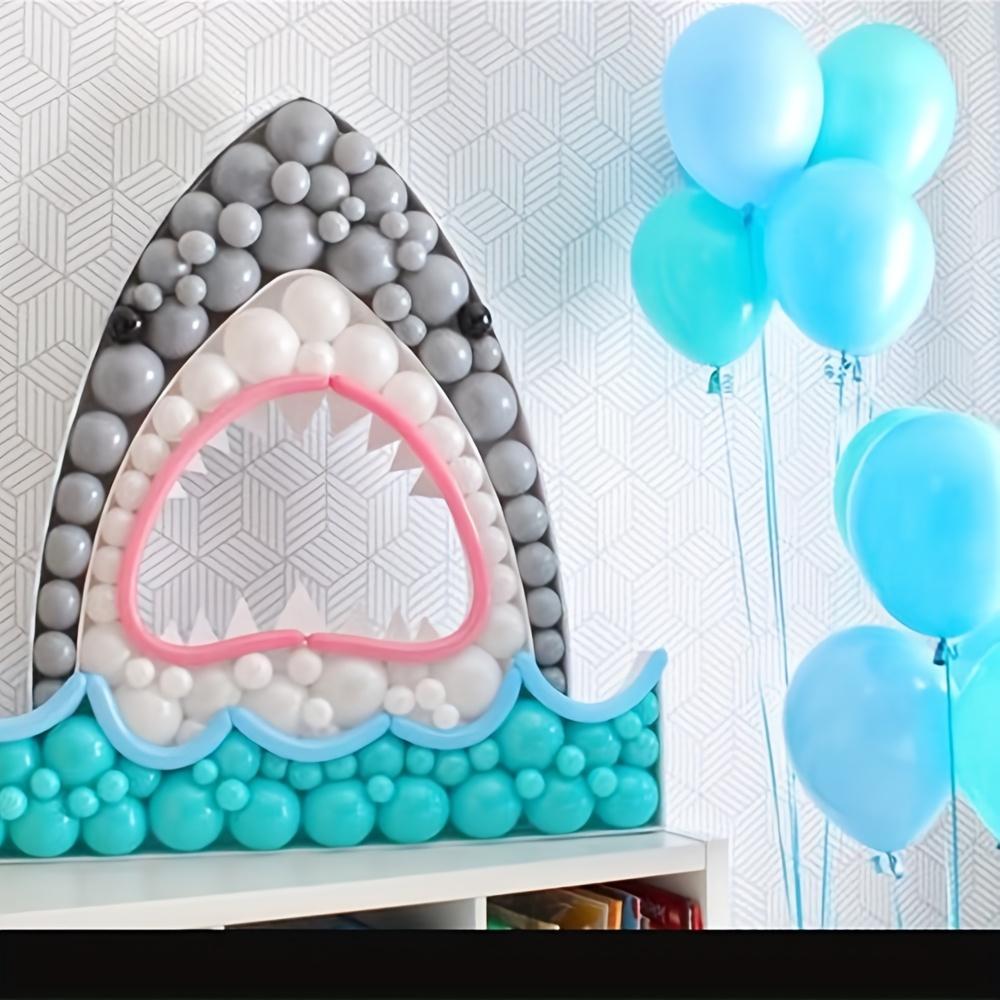 1Pc 73cm Balloon-Filled Shark KT Board Frame Without Balloon,Easy Snap-Together, Perfect for Blue Ocean Theme Birthday Decor & Photography
