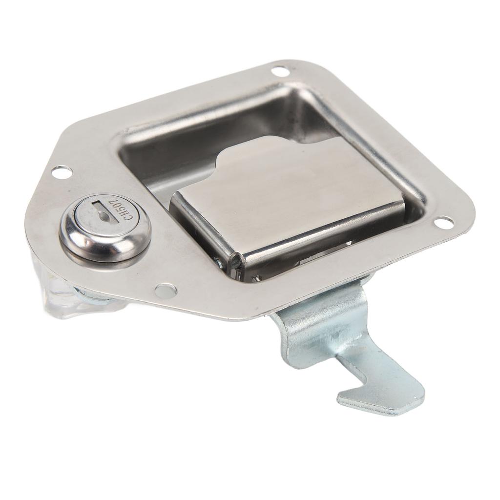 Stainless Steel Toolbox Lock Polished Finish Rust Proof Paddle Door Latch Handle for RV Trailer Truck
