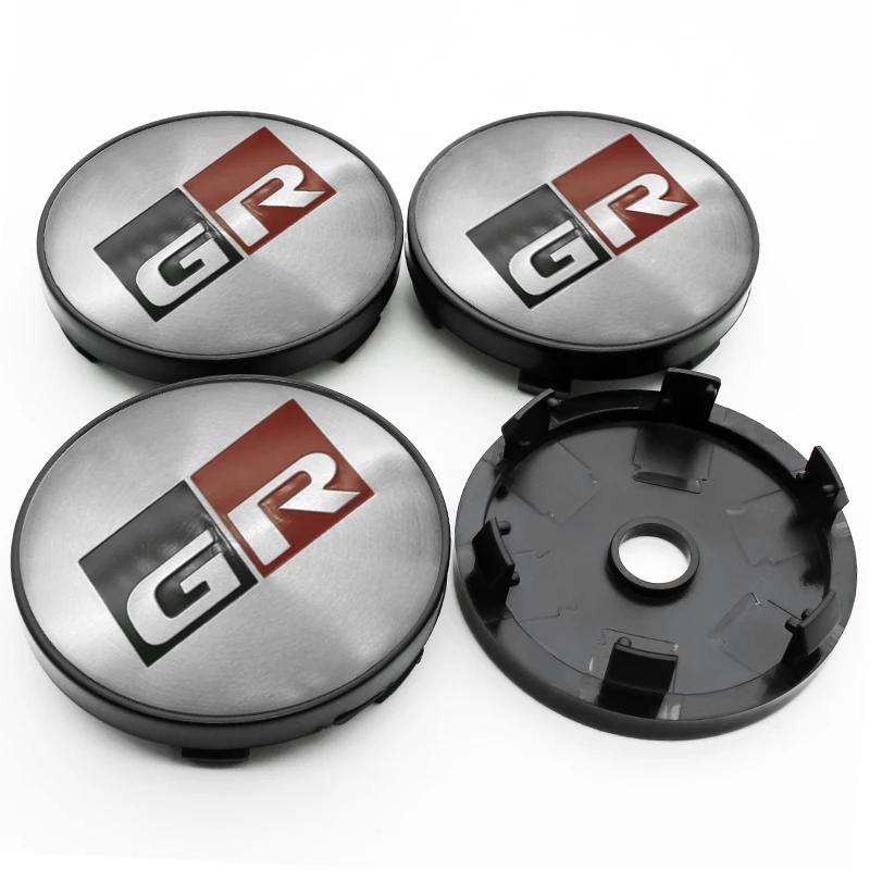 4Pcs 56mm 60mm GR Sport Logo Badge Car Wheel Center Cap Hub Covers Stickers For Toyota Fortuner Verso Prius Hiace Yaris Corolla