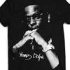 T-shirt da uomo nera a maniche corte firmata Young Dolph