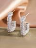Emmaya-1 Pair Zircon Drop Earring, Luxury, Trendy, Full Mirco Paved, Crystal, Wedding, Bridal Jewelry, Fashion Party