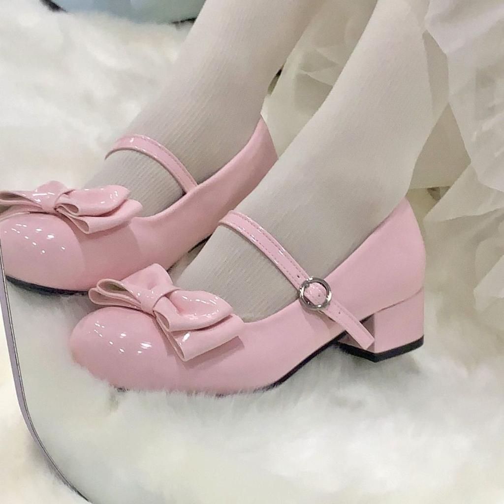 Daily Sweet Lolita Round Head Small Leather Shoes Year Cute Vitality Small Man Looks Tall Mary Jane Shoes
