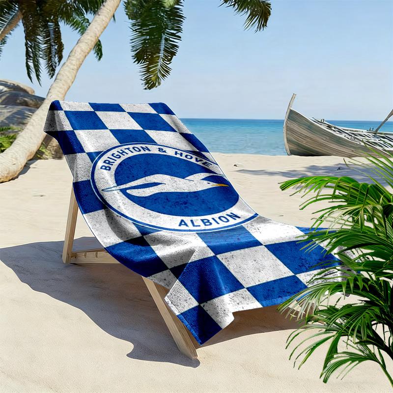 Brighton Print Beach Towel, Large Soft Quick Dry Towel for Beach Camping Swimming