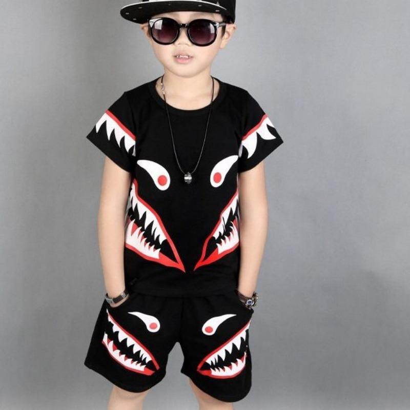 Kinder-T-Shirt und Shorts Set, bequem, hautfreundlich und atmungsaktiv, geeignet für Sport und den täglichen Gebrauch