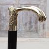 93.98 Cm Walking Stick Dark and Silver Elegant and Solid Cane Gift for Grandfather, Father Gift Idea