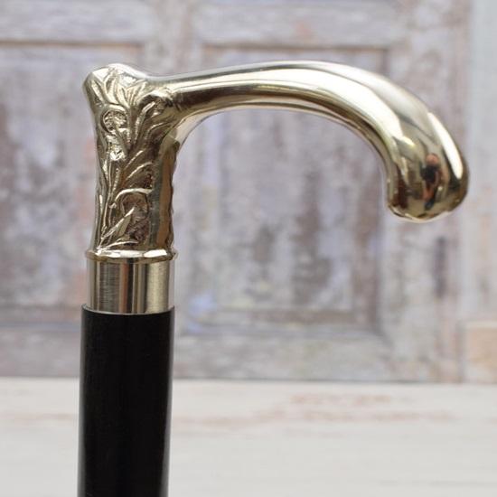 93.98 Cm Walking Stick Dark and Silver Elegant and Solid Cane Gift for Grandfather, Father Gift Idea