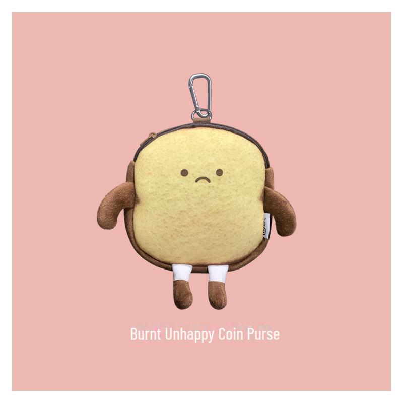 Creative Cartoon Toast Bread Crossbody Bag – Cute & Casual Shoulder Coin Purse for Students