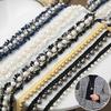 Beads Decoration Ribbon Edge Gold White Edge Trim Applique Trim Fabric Trim  Craft Projects