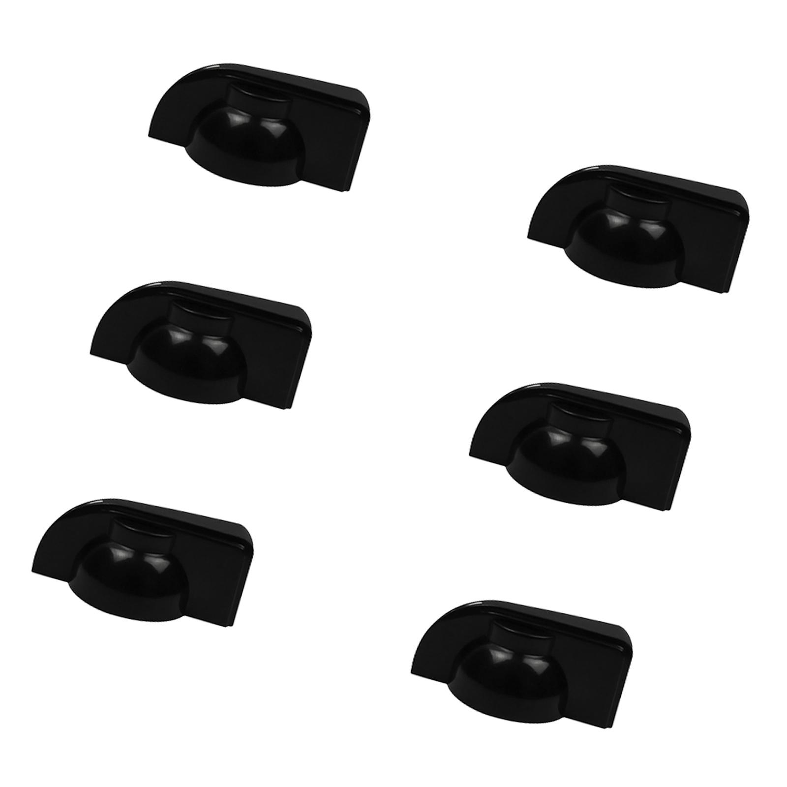 

6 шт. Ручки для гитарного усилителя, педали эффектов, пластиковые, для гитарного усилителя, сменные, колпачки для ручек потенциометра, долговечные чёрный