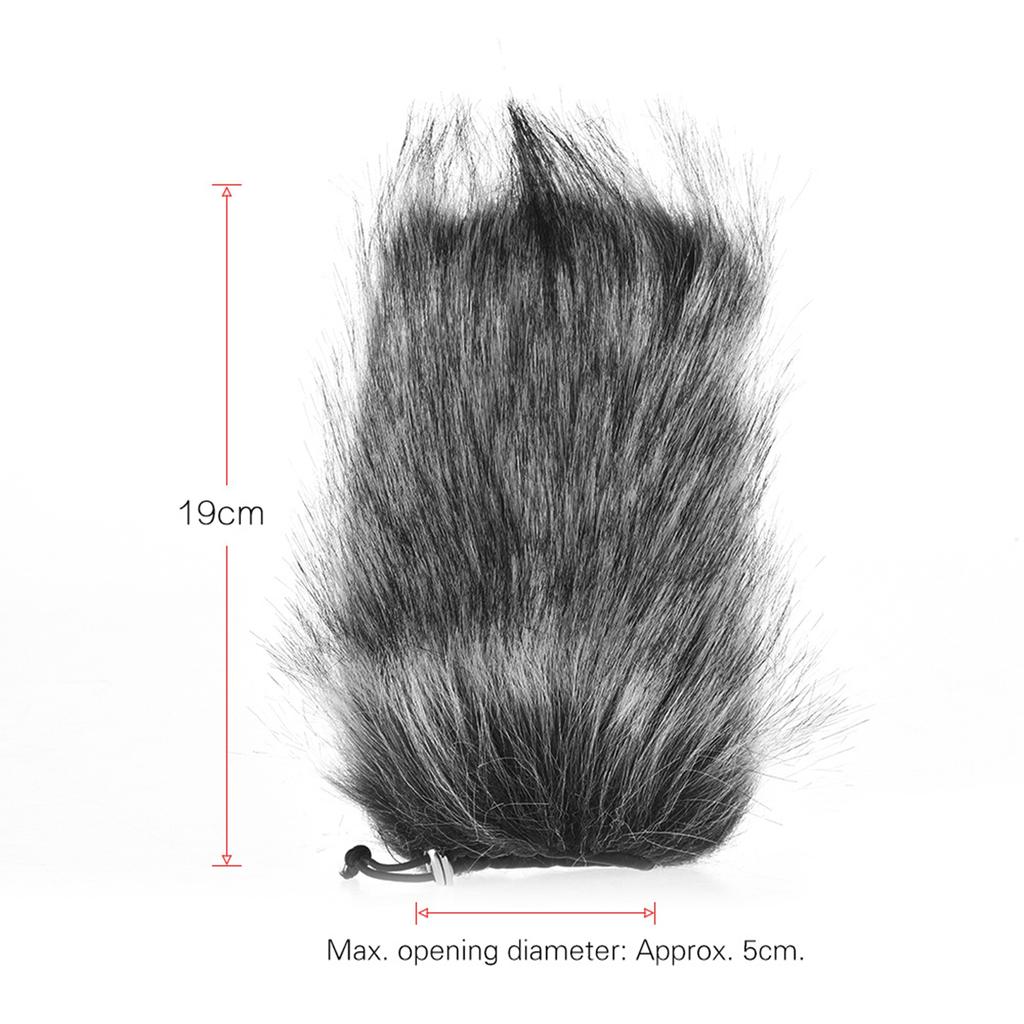 Universal Professional Microphone Furry Windscreen Flexible Mount Fur Windshield for Rode VMGO Video Mic GO, VideoMic