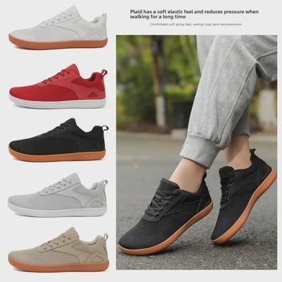 Sapatos Descalços Outdoor Transfronteiriços Antiderrapantes de Biqueira Larga - Calçado Confortável Casual para Esportes e Caminhadas