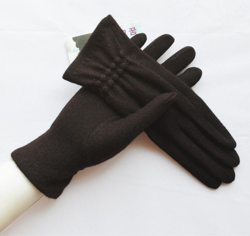 [BYSIFA] Winter Cashmere Wool Gloves Women New Soft Elegant Mittens Gloves Top Grade Thick Warm Touch Screen Ladies Gray Gloves