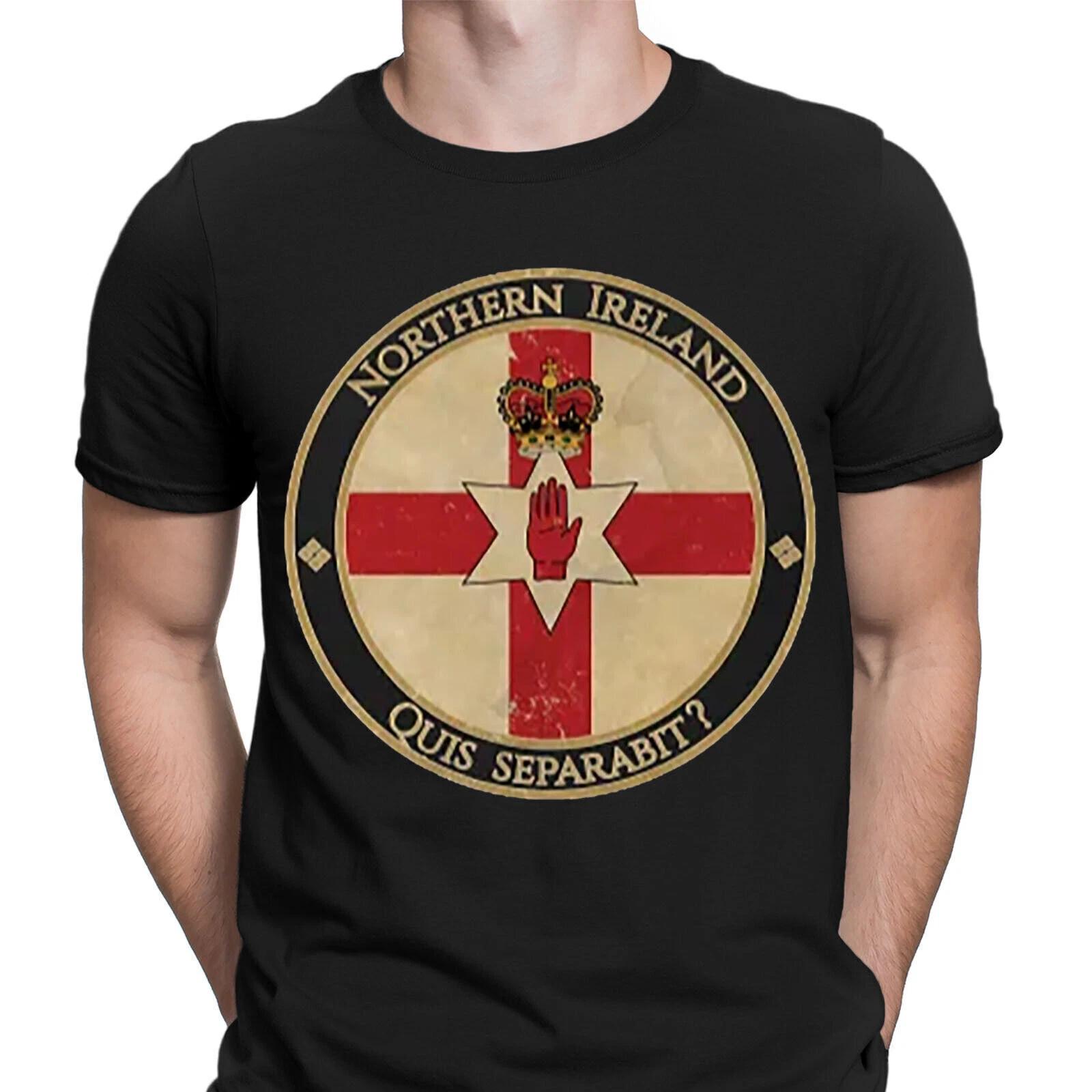 Northern Ireland Flag Irish Europe Vintage Pride Retro Mens T-Shirt Tee Top #DNE M