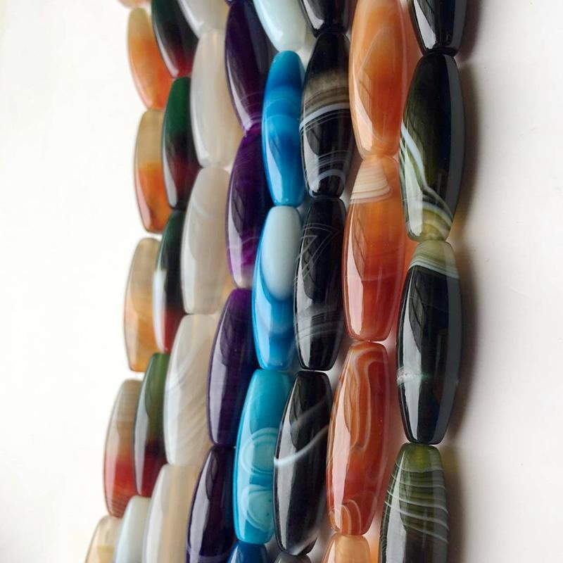 Beads for Jewelry Making measle10X30mm Botswana Agates DIY Christmas Jewelry 15"