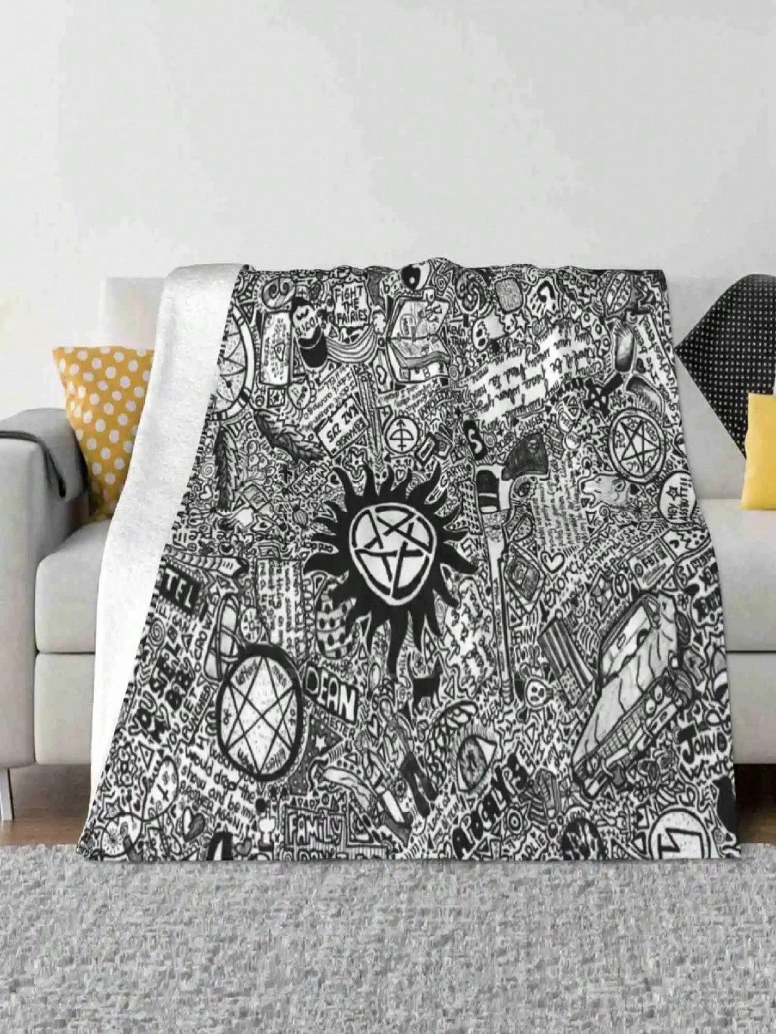 

Spnworld Найвища Якість Зручний Диван-Ліжко М яка Ковдра Spnfamily Світ Samulet Jensen Ackles Jared Padalecki Sam 75X95CM сірий колір