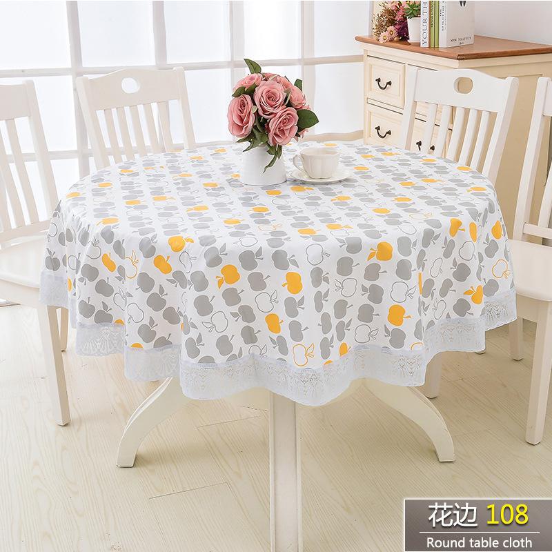 Pvc Waterproof Table Cloth Round Tablecloth Nappe Table Cover Party Wedding Table Cloth For Home Kitchen Tablecloth Mantel