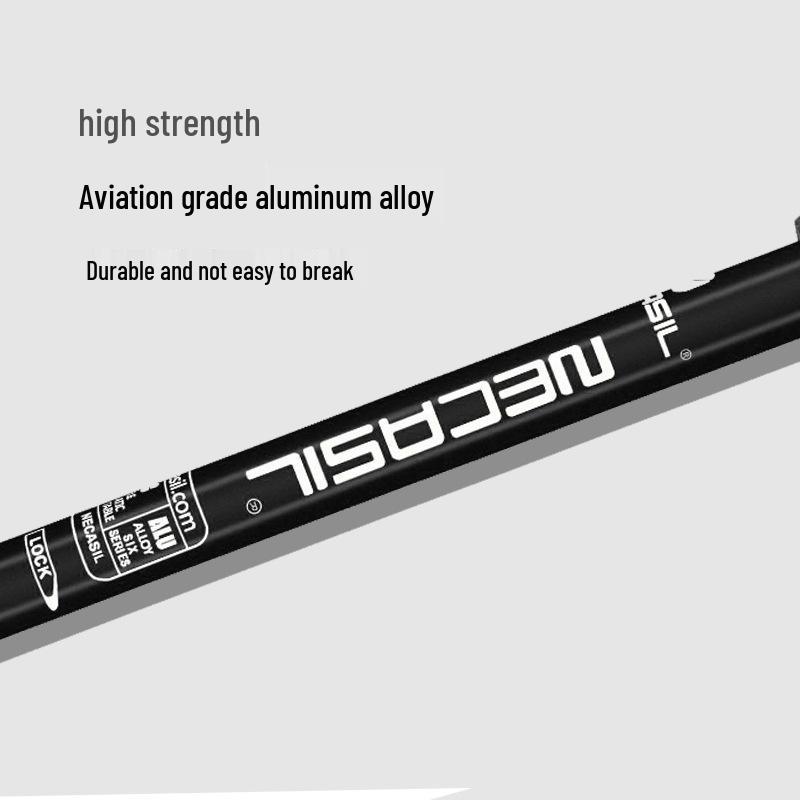 Ultralight Adjustable Hiking Poles with Curved Handle, Aluminum Alloy 6061, Three-Section Off-Road Walking Stick N101